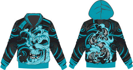 Hoodie mock ups custom design illustrationsのイラスト素材