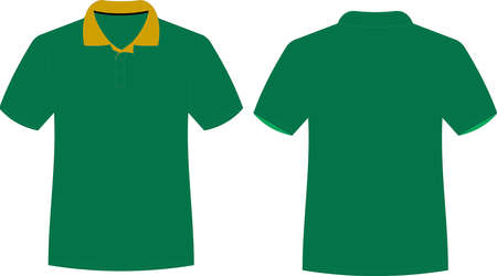 Half Sleeve t shirt Mock ups illustrations templateのイラスト素材