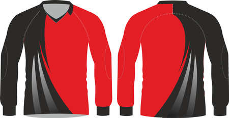 Football Sublimated Shirts full sleeve Mock ups Illustrations vectorsのイラスト素材