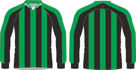 Football Sublimated Shirts full sleeve Mock ups Illustrations templatesのイラスト素材