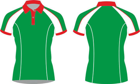 Hockey and Netball Tops Mock up illustrations template Vectorsのイラスト素材