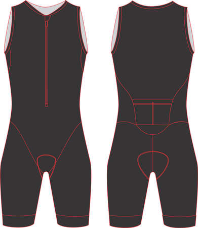 Race Custom Triathlon Skin Suit Sleeveless Star Foamのイラスト素材