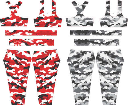 Legging and bra pattern artwork vectorsのイラスト素材