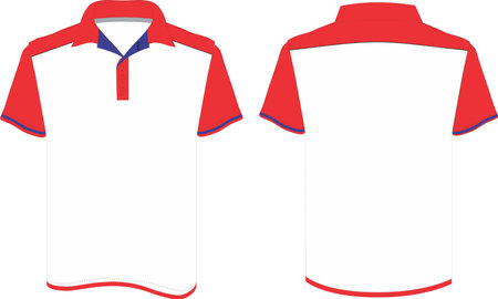 Sublimated Polo Shirt Mock ups vectorsのイラスト素材