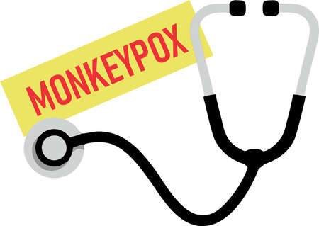 Phrase MONKEYPOX Written on Box with Stethoscope for Medical and Health Concepts Vectorsのイラスト素材