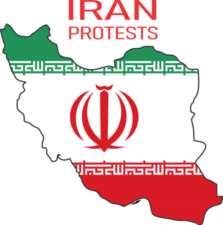 Iran Protests Iran Map Vectorのイラスト素材