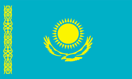 Kazakhstan Flag Designのイラスト素材