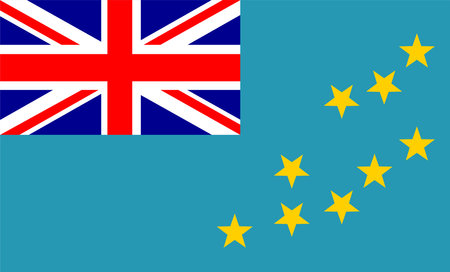Tuvalu flag Design illustration vectorのイラスト素材