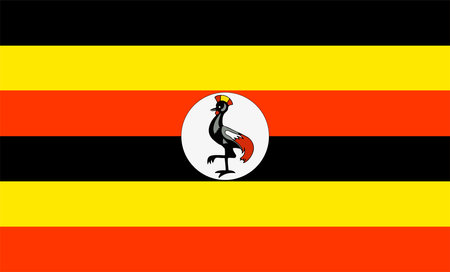 Uganda flag vector illustration. National uganda flag.のイラスト素材