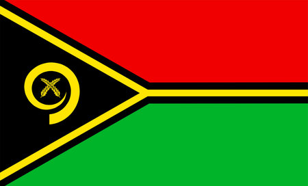 Flag of Vanuatu. Vector illustration. National flag of Vanuatuのイラスト素材