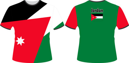 T-Shirt Soccer Jersey and Football Jersey with Jordan flag t-shirt designのイラスト素材