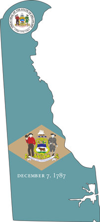 Map of Delaware State USAのイラスト素材