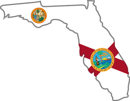 Map of Florida State USAのイラスト素材