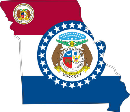 Map of Missouri State USAのイラスト素材