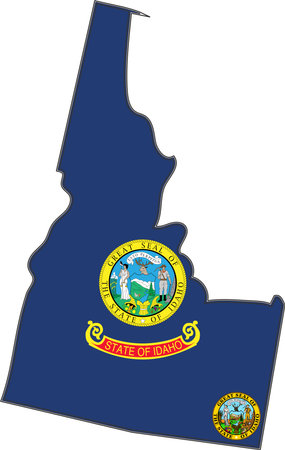 Map of Idaho State USAのイラスト素材