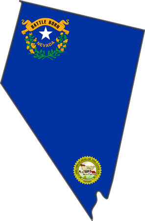 Map of Nevada State USAのイラスト素材