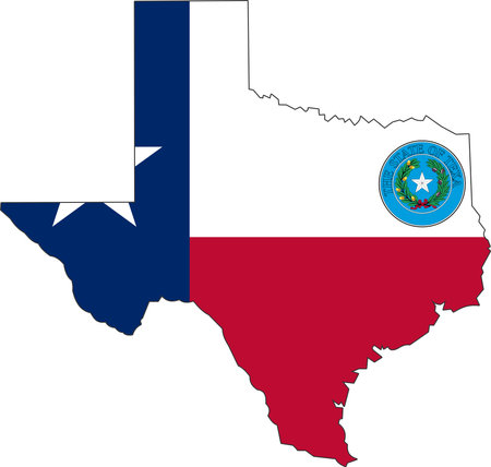 Map of Texas State USAのイラスト素材
