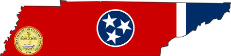 Map of Tennessee State USAのイラスト素材