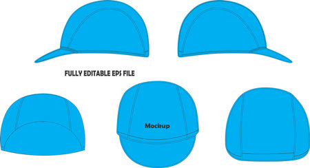 Cycling Cap Mockupのイラスト素材
