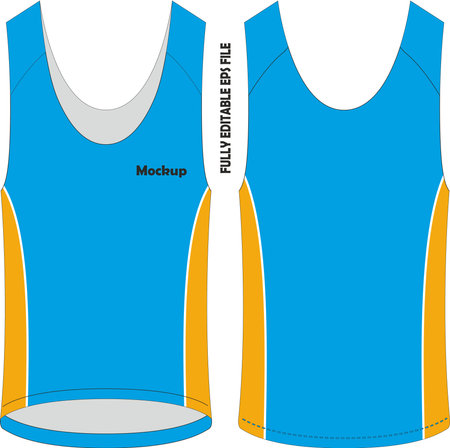 Singlet Mockup illustration Vectorのイラスト素材