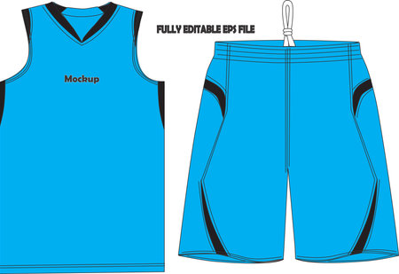 Basketball Uniform Jersey Shorts Mock upsのイラスト素材