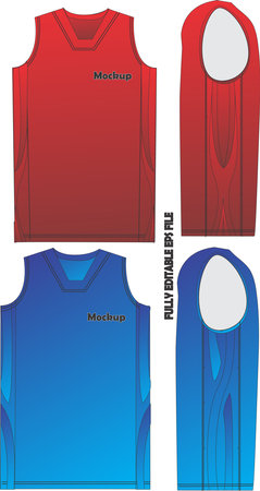 Basketball Jersey Mock upsのイラスト素材
