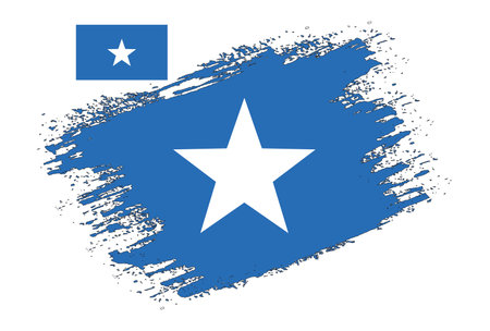 Brush Design Somalia Flag Vectorのイラスト素材