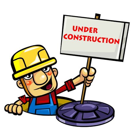 Worker with nameplate.のイラスト素材
