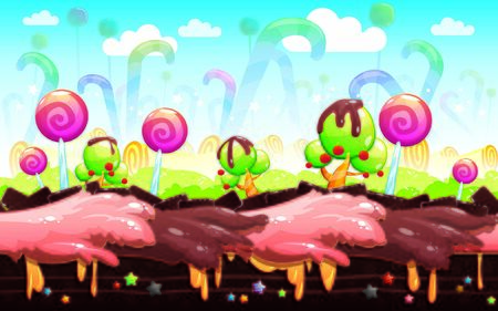 Candyland Background Illustration Suitable For Graphic Design Projectのイラスト素材