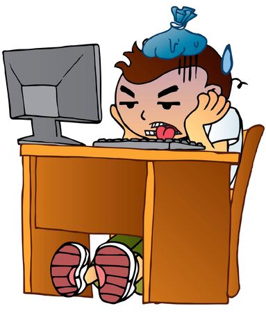 Student Vector Illustration Suitable For Graphic Design Projectのイラスト素材