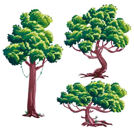 Tree Vector Illustration Suitable For Graphic Design Projectのイラスト素材