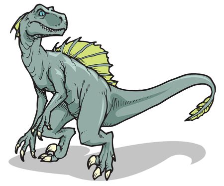 Velociraptor Vector Illustration Suitable For Graphic Design Projectのイラスト素材