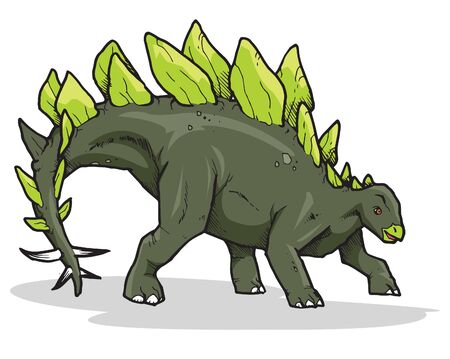 Stegosaurus Vector Illustration Suitable For Graphic Design Projectのイラスト素材