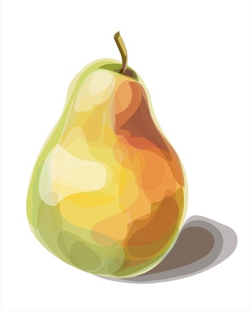 Pear on a white background.のイラスト素材