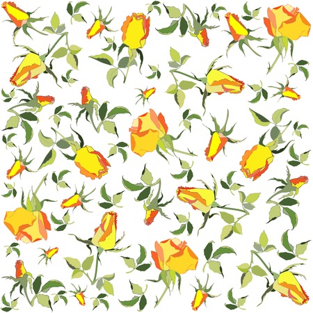 Retro floral background. Rose.のイラスト素材