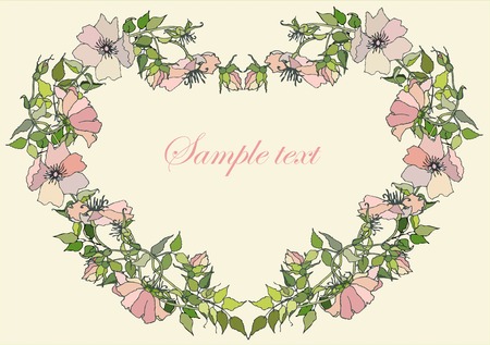 Hand drawn valentines day greeting card.   のイラスト素材