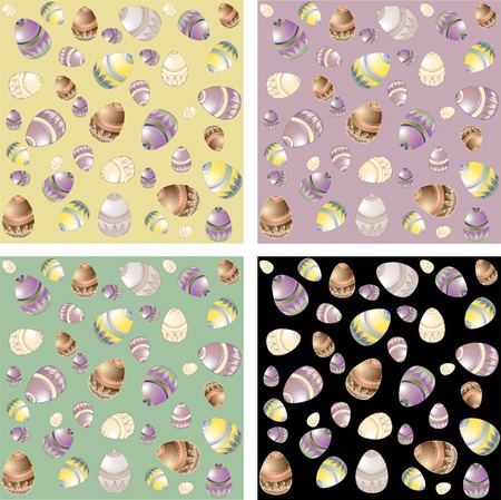 Seamless  background. Easter eggs.のイラスト素材