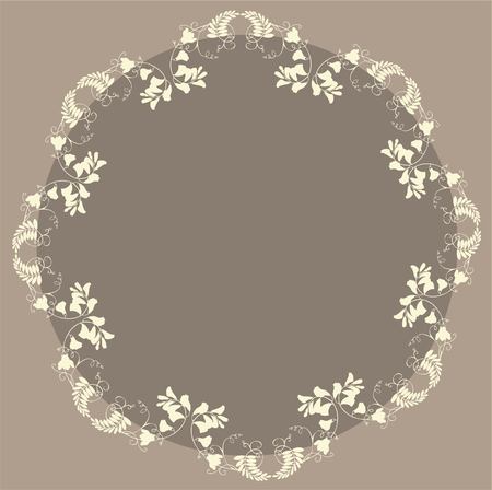 Beautiful decorative framework with flowersのイラスト素材