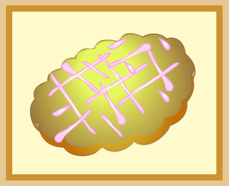 Illustration cookies. Beautiful batch. Beautiful menu.