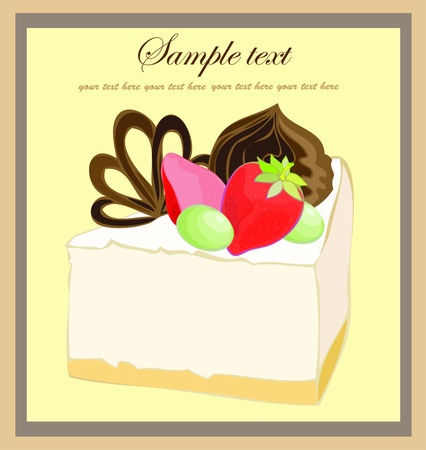 Illustrations of the cake. Beautiful batch. Beautiful menu.のイラスト素材