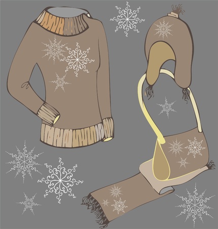 Element for design.Snowflake.のイラスト素材