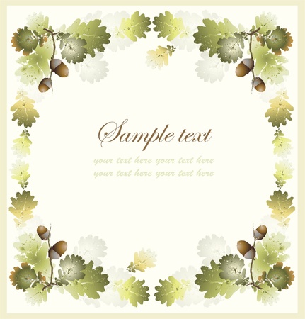 Autumn seamless background. Illustration  acorns.のイラスト素材