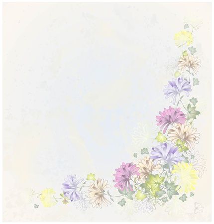 Greeting card with daisie. Illustration daisie.のイラスト素材