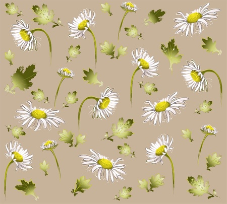 Seamless background from a flowers ornament, fashionable modern wallpaper or textile.   のイラスト素材