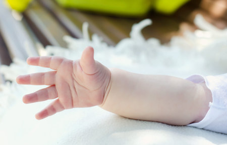 Little fingers baby's tender hands