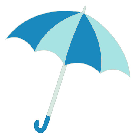 Vector blue umbrella from the rain in autumnのイラスト素材
