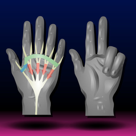 Vector illustration of human hands with x-ray. Medical concept.の写真素材