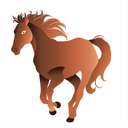 Horse vector icon isolated on white background. Vector horse illustration.の写真素材