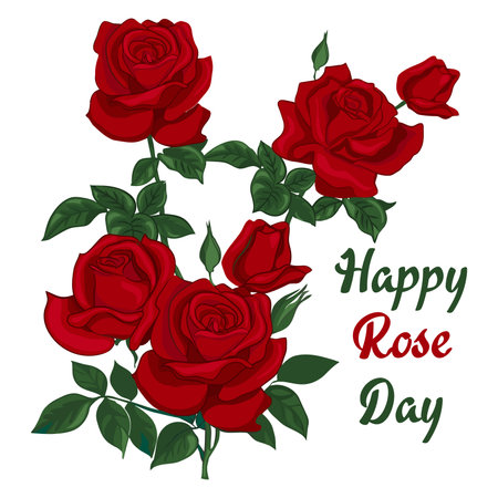 happy rose dayのイラスト素材