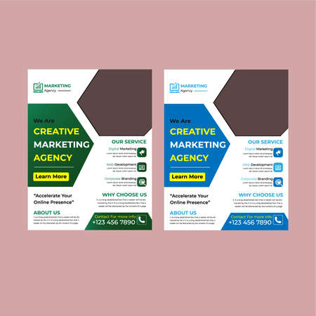 Digital Marketing Agency Flyerのイラスト素材